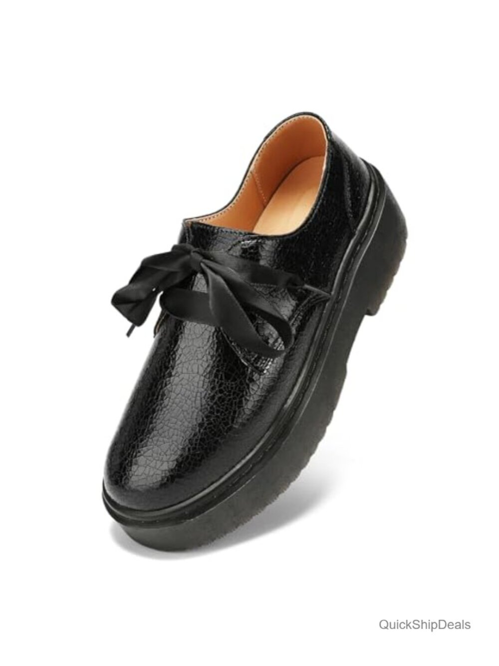 Vegan Leather Platform Chunky Loafers Slip On Comfort Business Casual Shoes